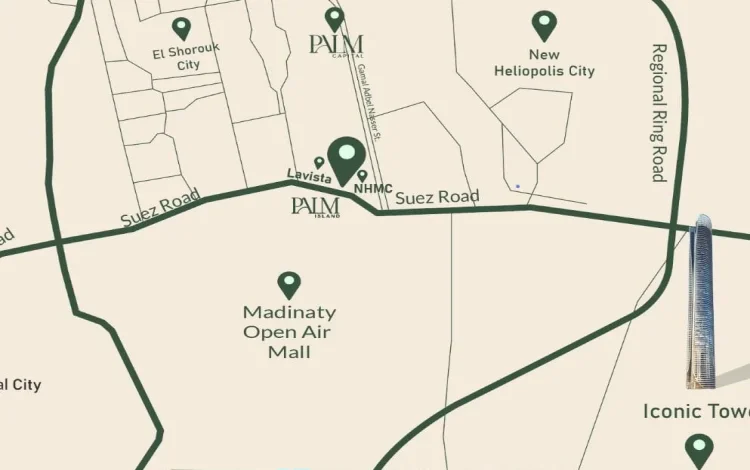 وقع-كمبوند-بالم-كابيتال-الشروق (1)